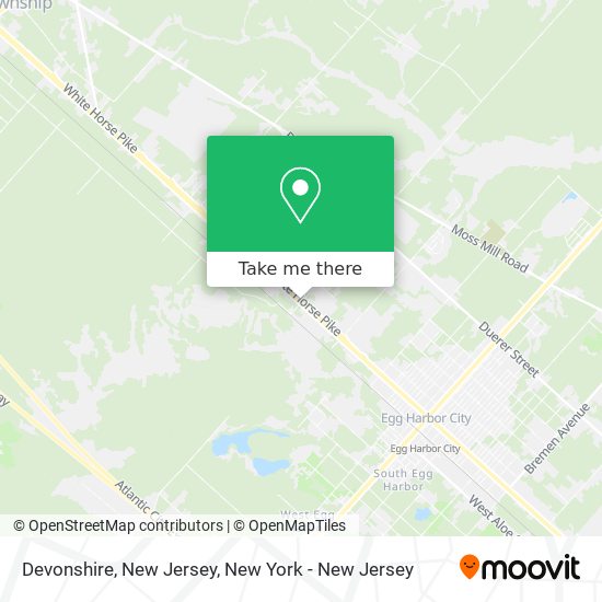 Mapa de Devonshire, New Jersey