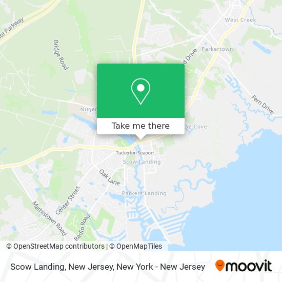 Scow Landing, New Jersey map