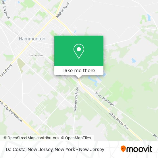 Da Costa, New Jersey map