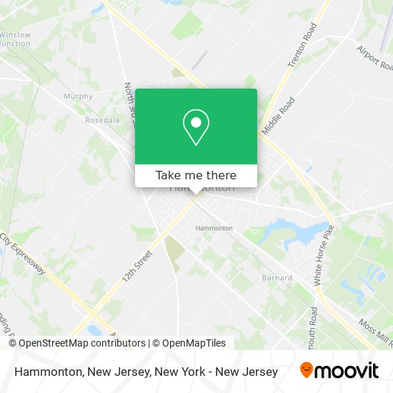 Mapa de Hammonton, New Jersey