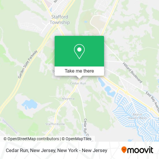 Mapa de Cedar Run, New Jersey