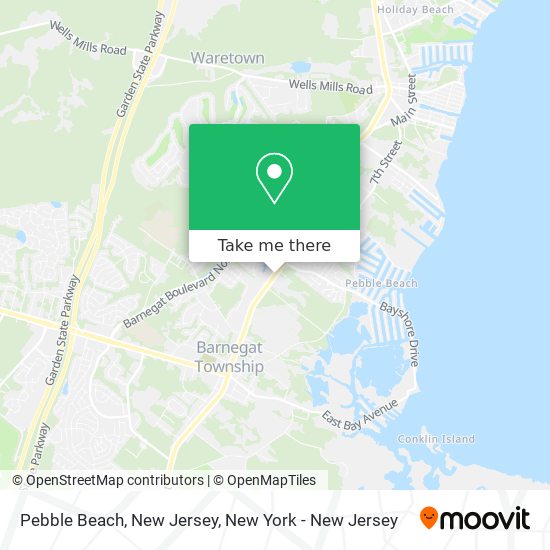 Mapa de Pebble Beach, New Jersey