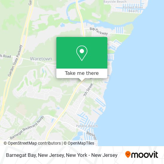 Mapa de Barnegat Bay, New Jersey