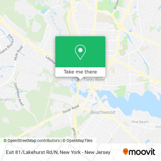 Mapa de Exit 81/Lakehurst Rd/N