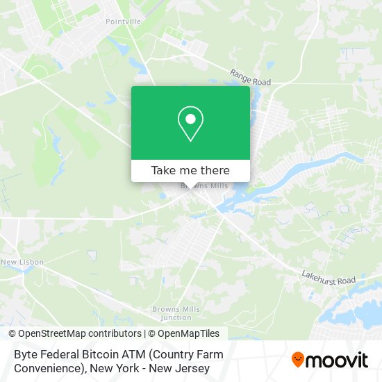 Mapa de Byte Federal Bitcoin ATM (Country Farm Convenience)