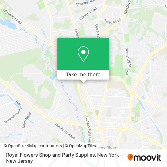 Royal Flowers Shop and Party Supplies map