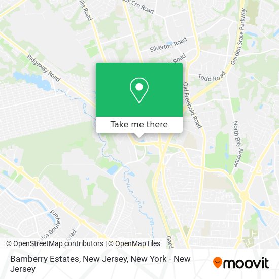 Mapa de Bamberry Estates, New Jersey