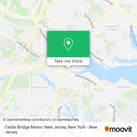 Mapa de Cedar Bridge Manor, New Jersey