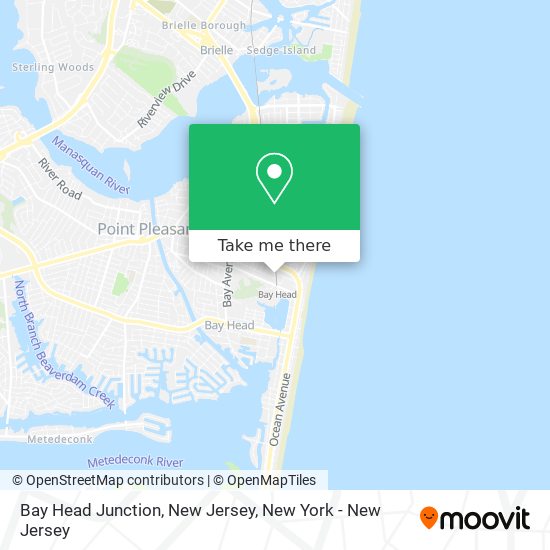 Bay Head Junction, New Jersey map