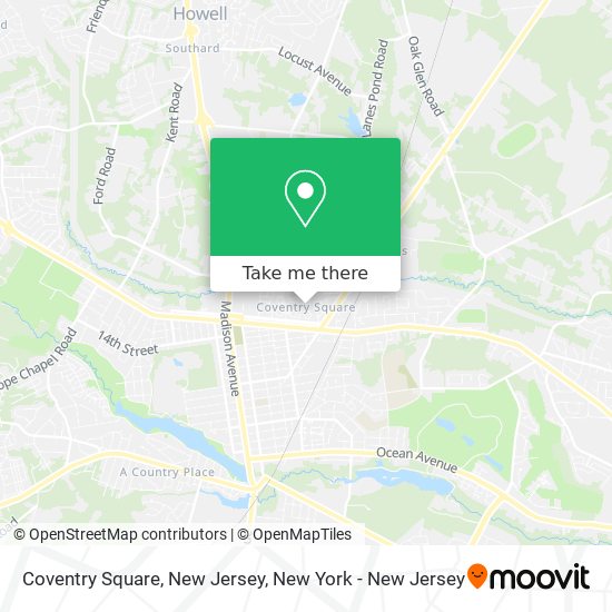 Mapa de Coventry Square, New Jersey