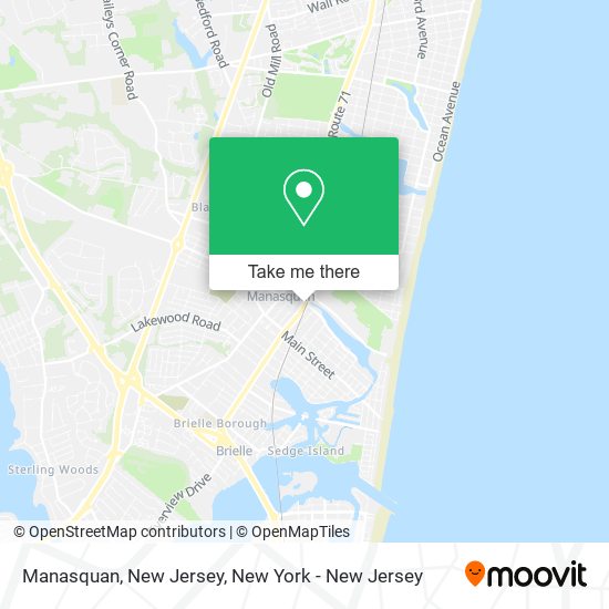 Mapa de Manasquan, New Jersey