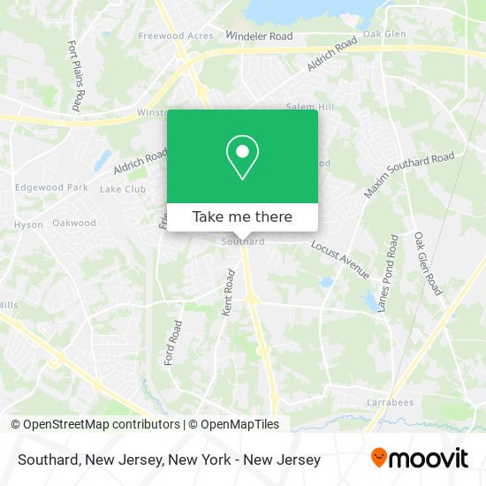 Mapa de Southard, New Jersey