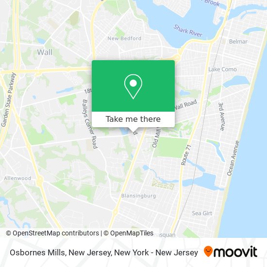 Osbornes Mills, New Jersey map
