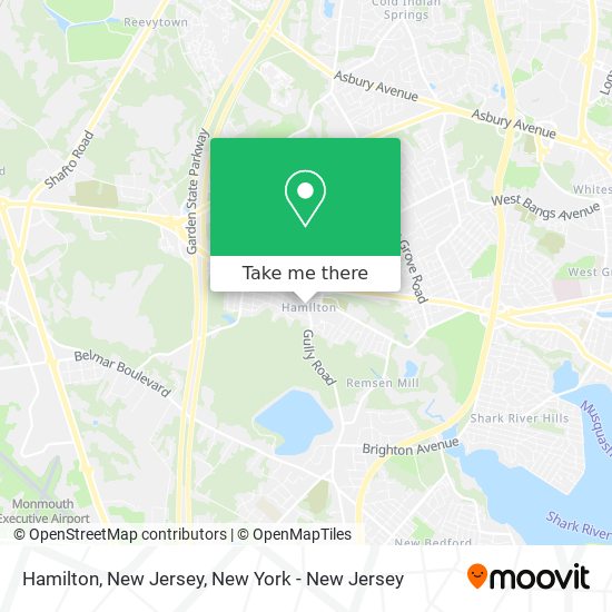 Mapa de Hamilton, New Jersey