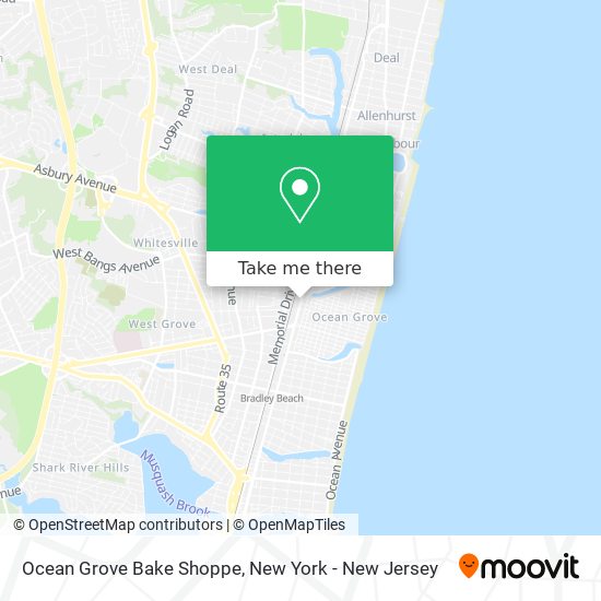 Mapa de Ocean Grove Bake Shoppe