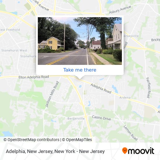 Mapa de Adelphia, New Jersey