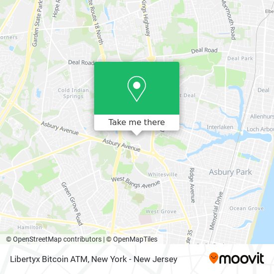 Mapa de Libertyx Bitcoin ATM