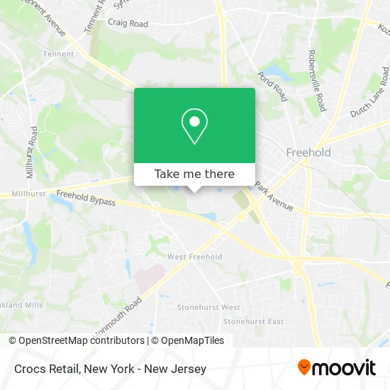 Crocs Retail map
