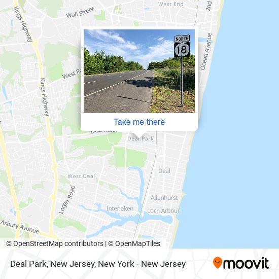 Deal Park, New Jersey map