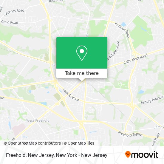 Freehold, New Jersey map
