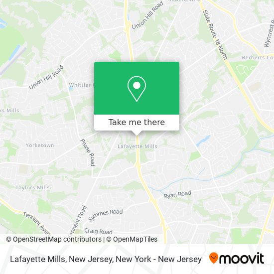 Lafayette Mills, New Jersey map