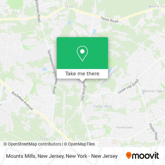 Mapa de Mounts Mills, New Jersey