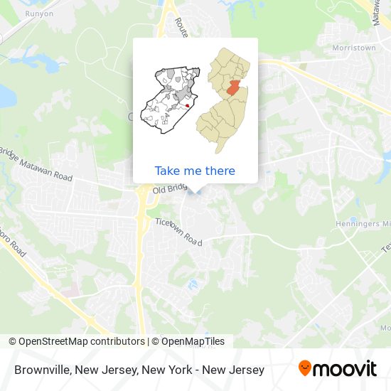 Brownville, New Jersey map