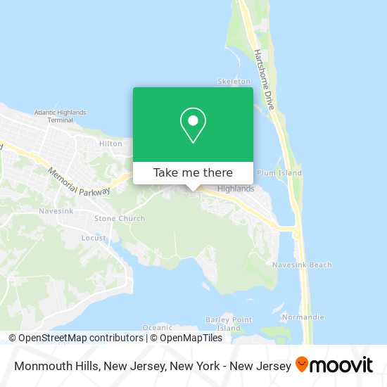 Mapa de Monmouth Hills, New Jersey