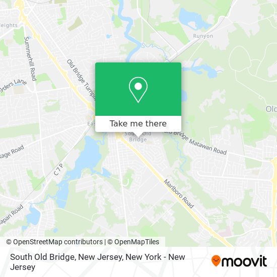 South Old Bridge, New Jersey map