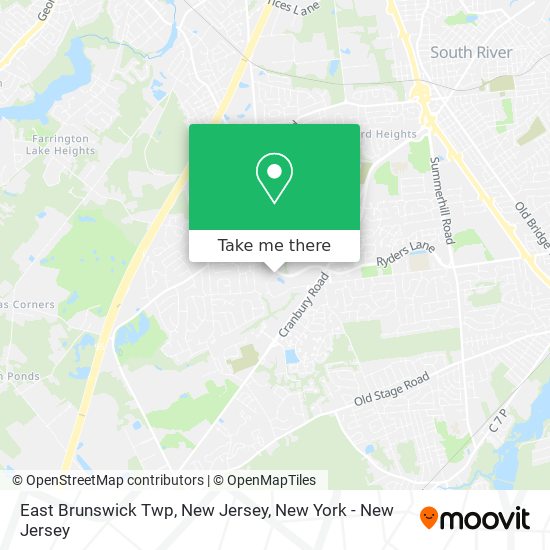 East Brunswick Twp, New Jersey map