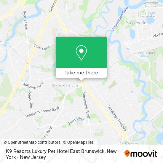 Mapa de K9 Resorts Luxury Pet Hotel East Brunswick