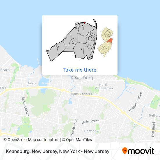 Mapa de Keansburg, New Jersey