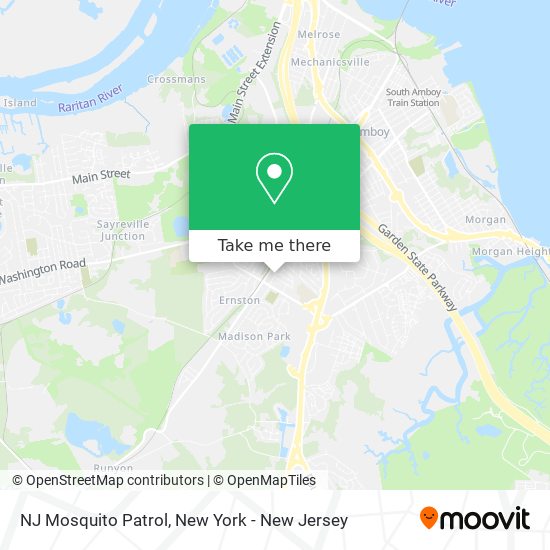 Mapa de NJ Mosquito Patrol