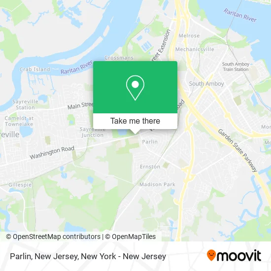Parlin, New Jersey map
