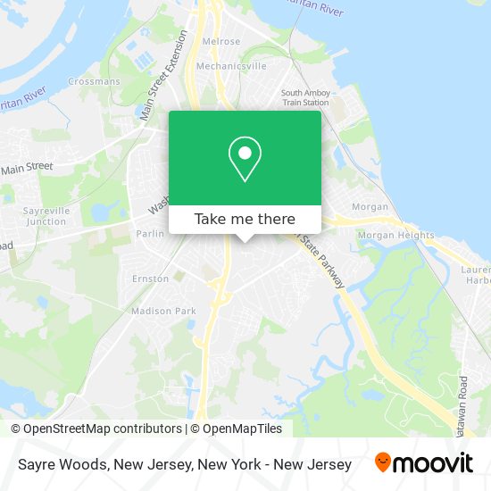 Sayre Woods, New Jersey map
