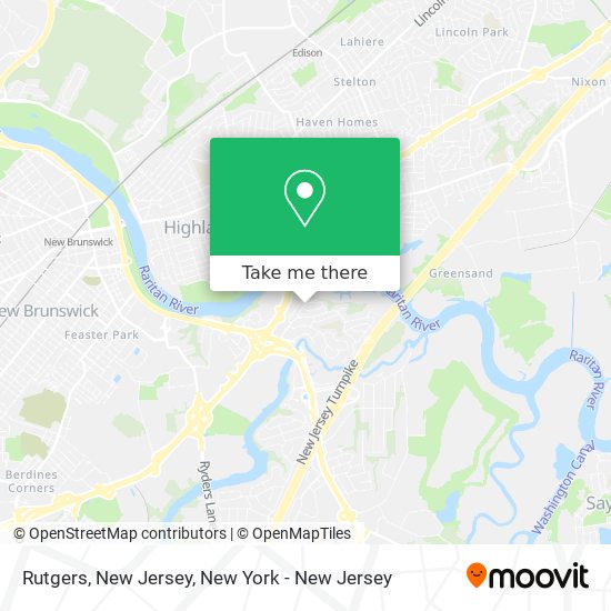 Mapa de Rutgers, New Jersey