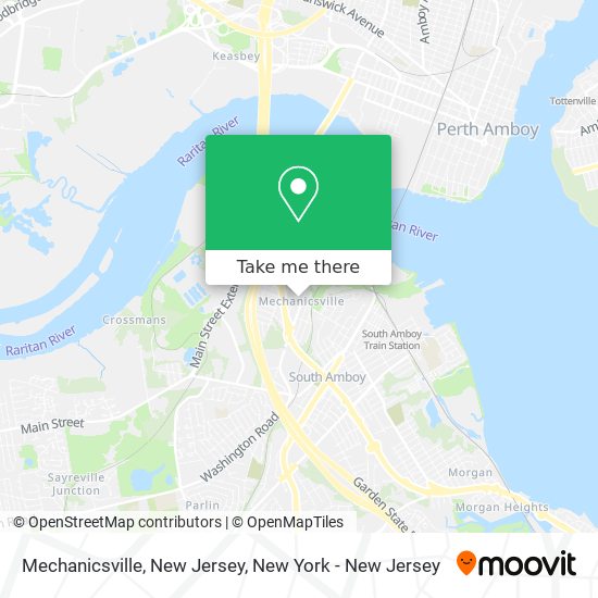 Mechanicsville, New Jersey map