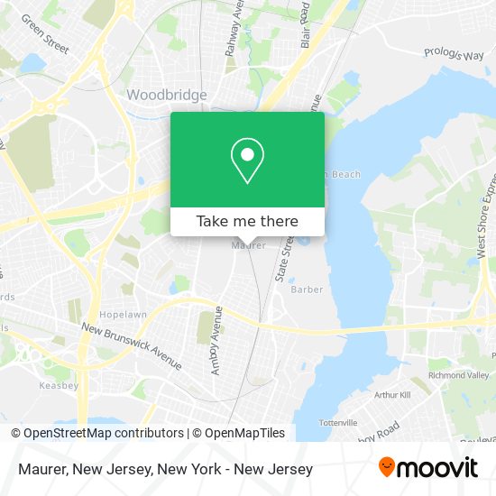 Maurer, New Jersey map