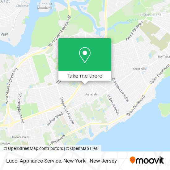 Lucci Appliance Service map