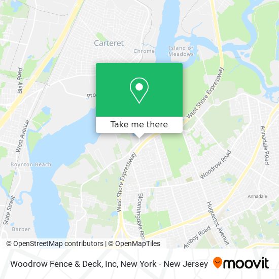 Woodrow Fence & Deck, Inc map