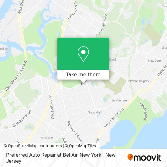 Preferred Auto Repair at Bel Air map