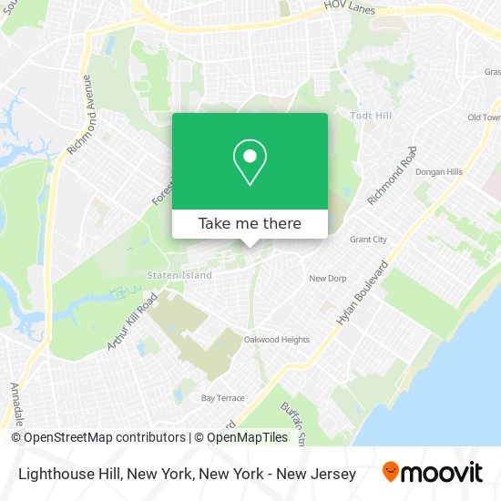 Lighthouse Hill, New York map