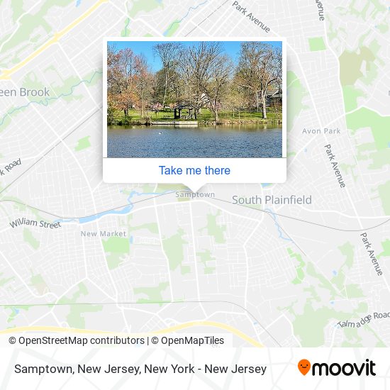 Mapa de Samptown, New Jersey