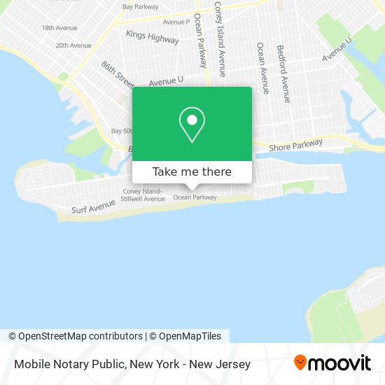 Mobile Notary Public map