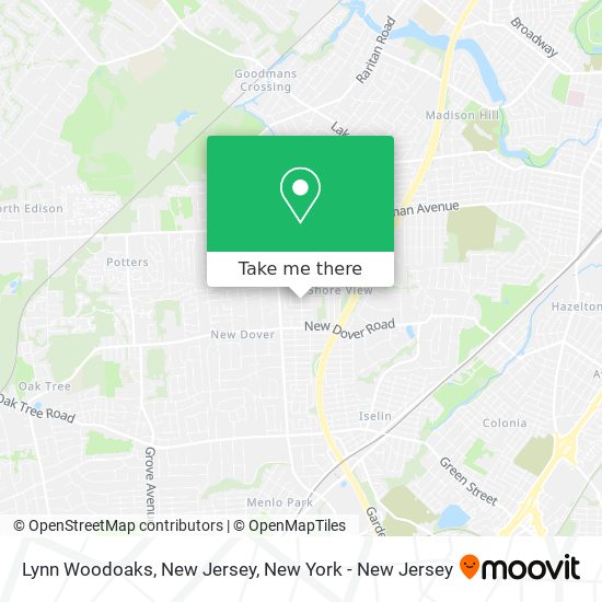 Lynn Woodoaks, New Jersey map