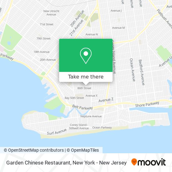 Mapa de Garden Chinese Restaurant