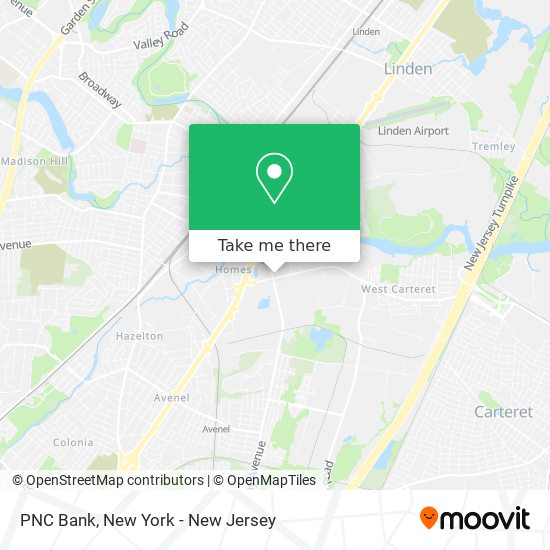 PNC Bank map