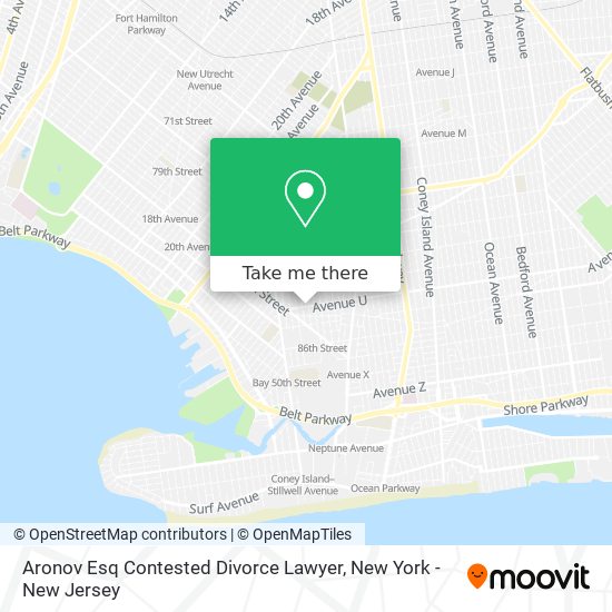 Aronov Esq Contested Divorce Lawyer map