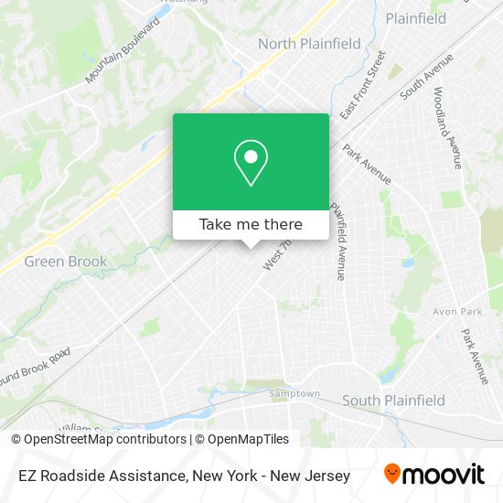 Mapa de EZ Roadside Assistance