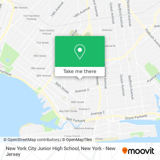 New York City Junior High School map